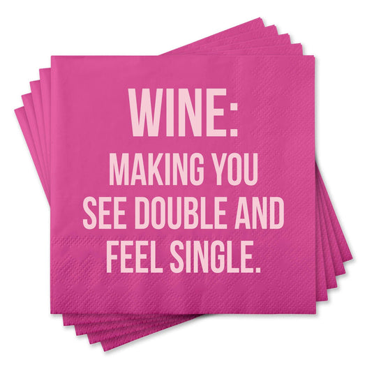 Funny Cocktail Napkins - Make you feel Single