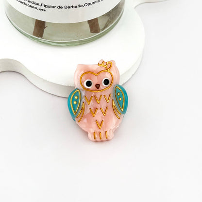 Cute Mini Owl Hair Claw  Acetate Animal Hair Clip