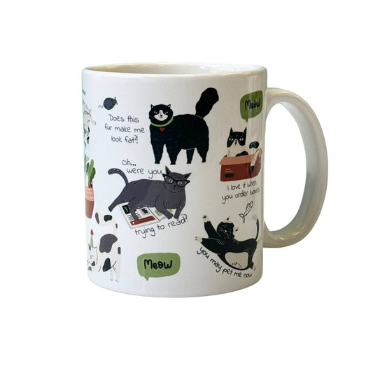Feisty Felines Coffee Tea Mug - Cats with Attitude
