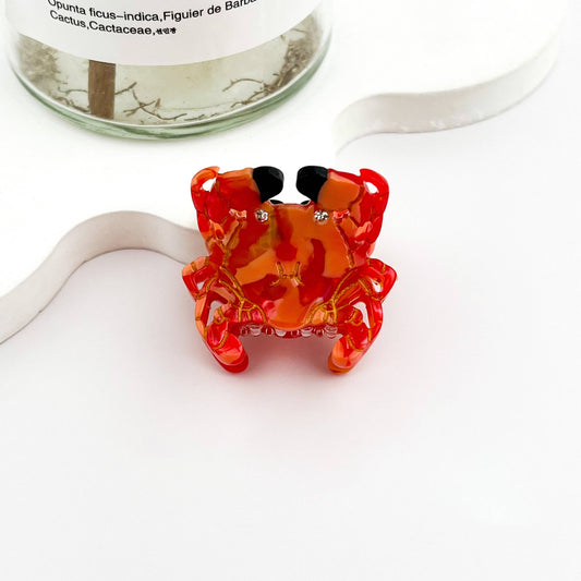Mini Cute Crab Ocean-Inspired Acetate Hair Claw Clip