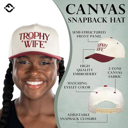 Two Tone Cap -  Trophy Wife - Burgundy/Beige