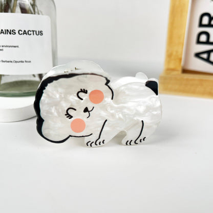 Dog style animal hair claw clip