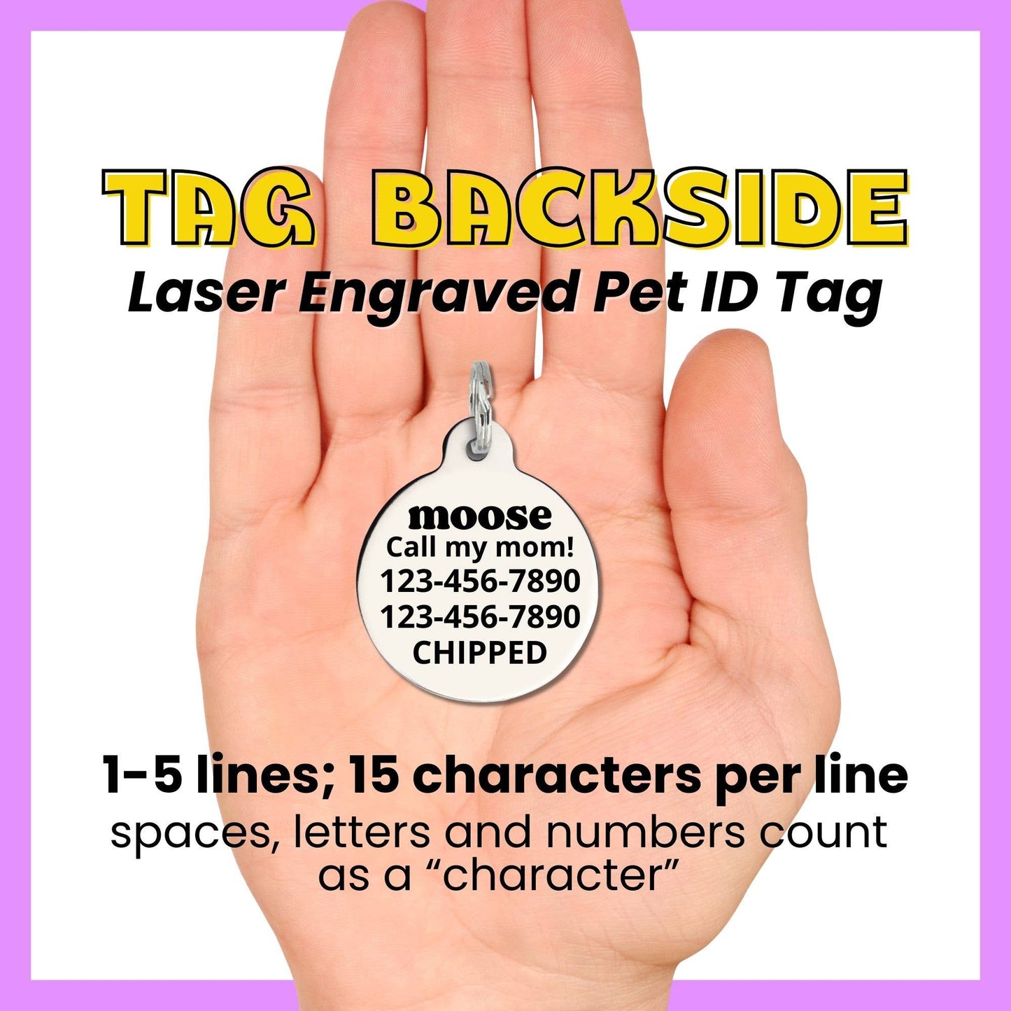 Dog ID Tag with Personalized QR Code - Miss Sassy Pants