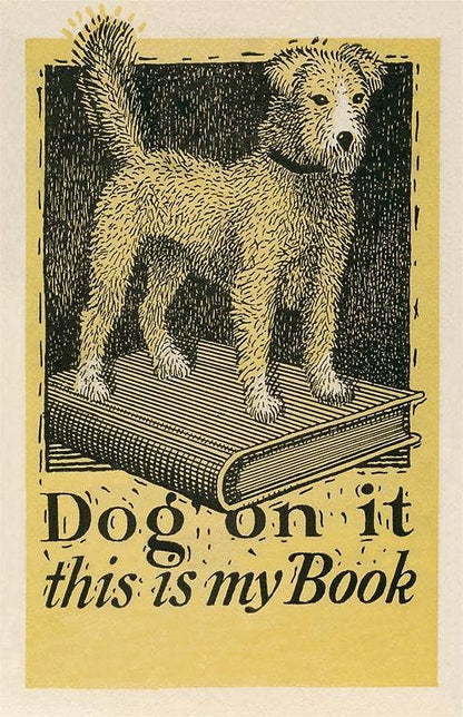 Postcard LT-205 Book Plate: Dog on it