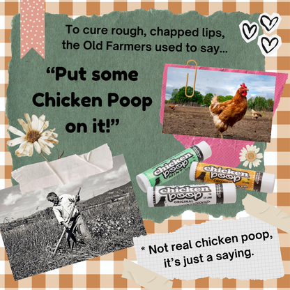 Chicken Poop® ORIGINAL Lip Balm, All Natural 24ct. CHICKEN