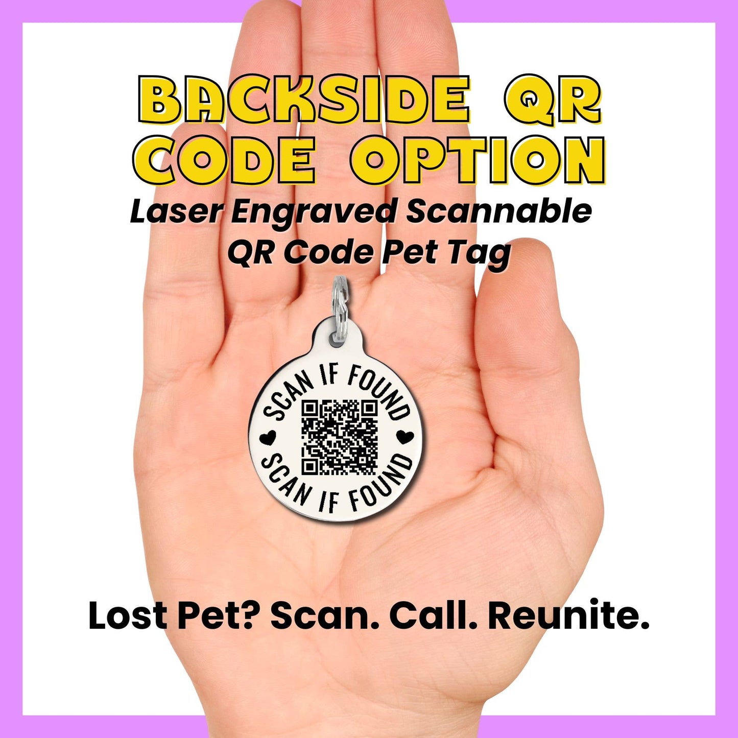 Personalized Pet ID Tag w/QR Code - No Balls Still a Baller