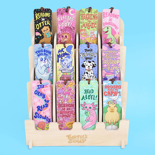 12 Pocket Bookmark and Small Goods Wooden Retail Display