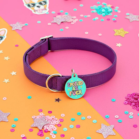 Personalized Dog ID Tag w/ Scannable Code - Spoiled As Fuck