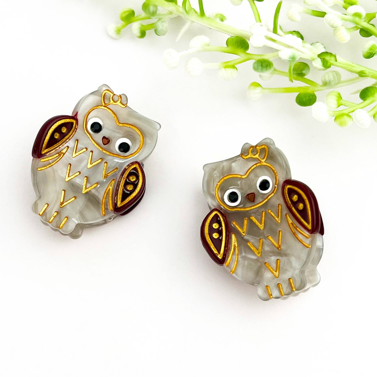 Cute Mini Owl Hair Claw  Acetate Animal Hair Clip