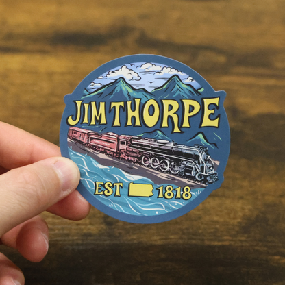 Jim Thorpe Circle Realistic Train Sticker