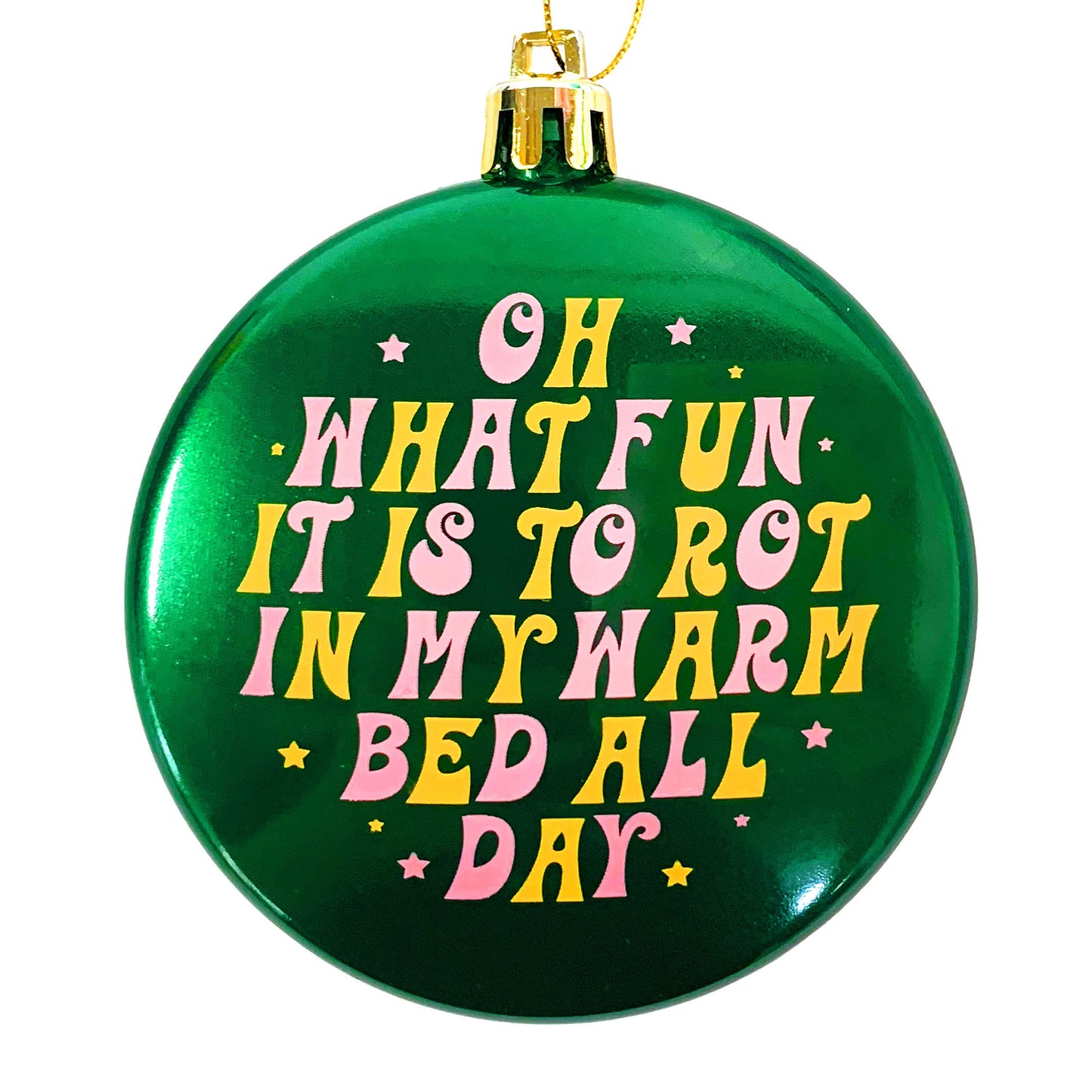 Oh What Fun It Is To Rot Plastic Xmas Tree Holiday Ornament