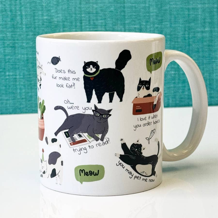 Feisty Felines Coffee Tea Mug - Cats with Attitude