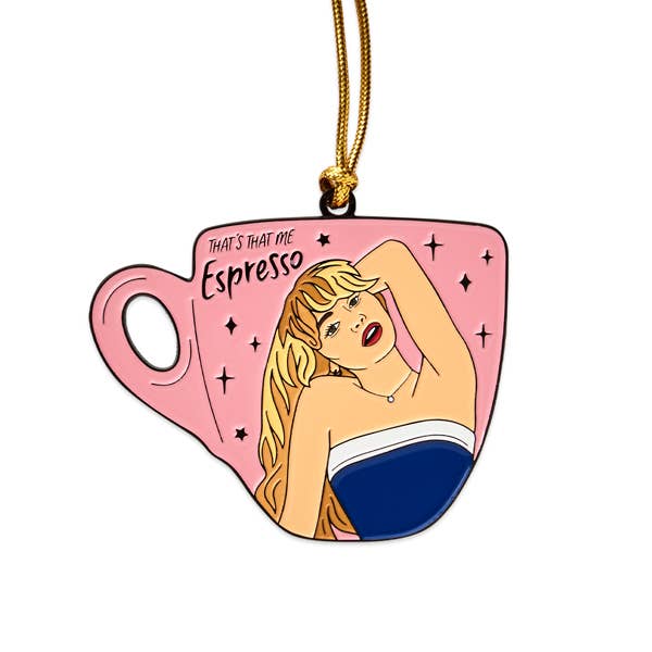 Espresso Enamel Holiday Ornament