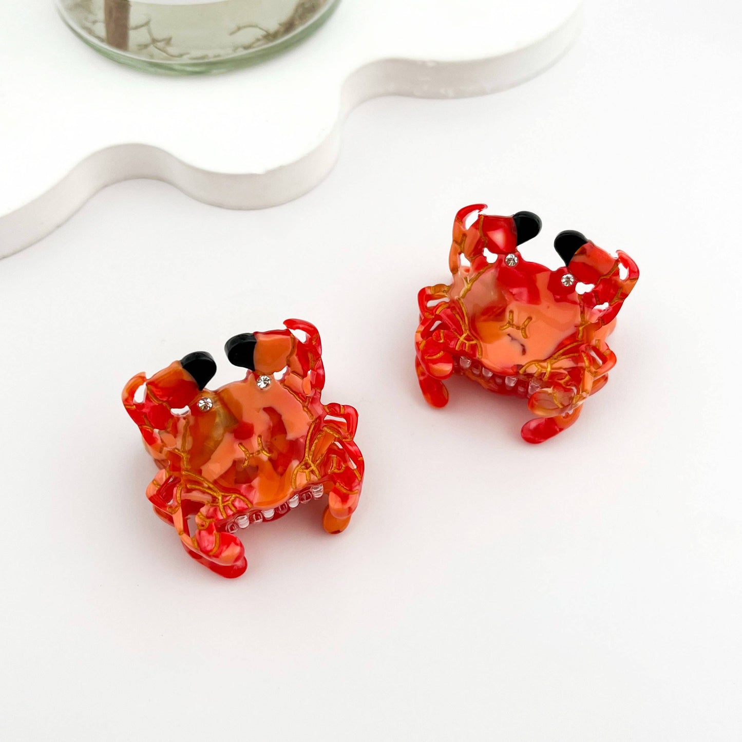 Mini Cute Crab Ocean-Inspired Acetate Hair Claw Clip
