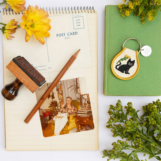 Patch Keychain - Black Cat