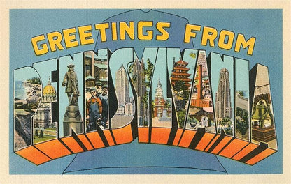 Postcard PA-395 Greetings from Pennsylvania
