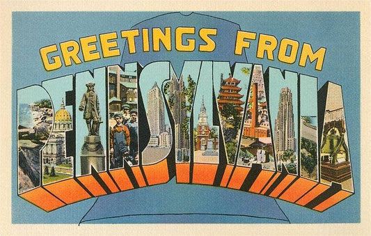 Postcard PA-395 Greetings from Pennsylvania