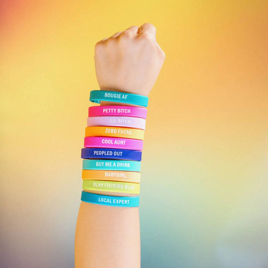 Funny Be Aware Awareness Bands Set with Display (Clean)