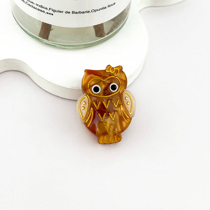Cute Mini Owl Hair Claw  Acetate Animal Hair Clip
