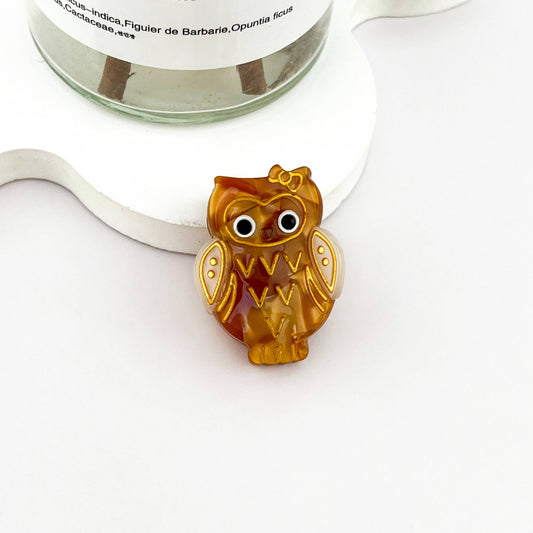 Cute Mini Owl Hair Claw  Acetate Animal Hair Clip
