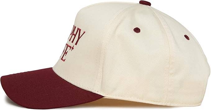 Two Tone Cap -  Trophy Wife - Burgundy/Beige