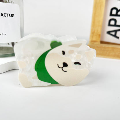 Dog style animal hair claw clip