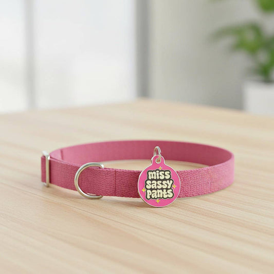 Dog ID Tag with Personalized QR Code - Miss Sassy Pants