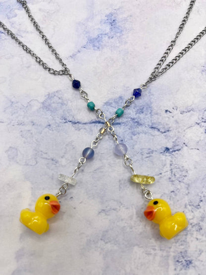 Eugene | Rubber Duck Car Charm | Rearview Mirror Accessory | Car Mirror Companion | Car Decoration | Vehicle Interior Accessory