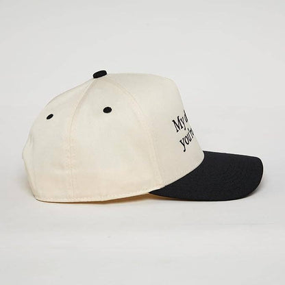 2-Tone Cap - My Dog Said You're a Hoe - Black/Beige