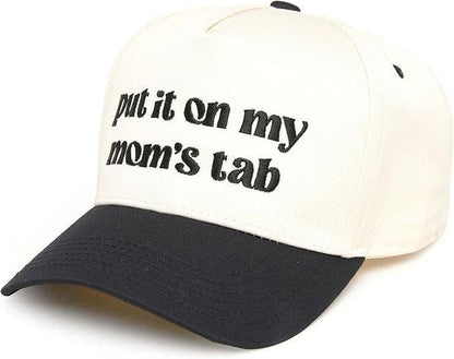 Two Tone Cap: Put It On My Mom's Tab - Black/Beige