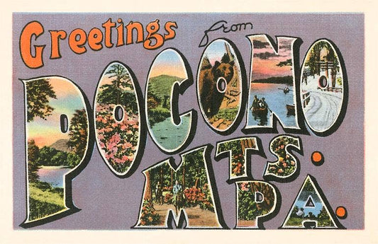 Postcard PA-434 Greetings from Pocono Mountains, Pennsylvani