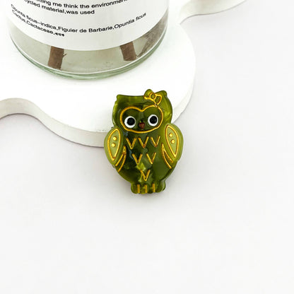 Cute Mini Owl Hair Claw  Acetate Animal Hair Clip