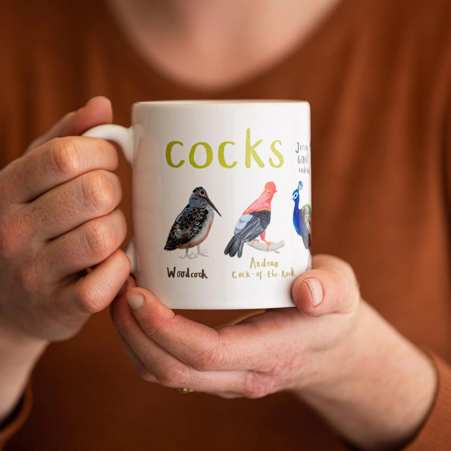 Cocks Bird Pun Fowl Language Rooster Coffee or Tea Mug
