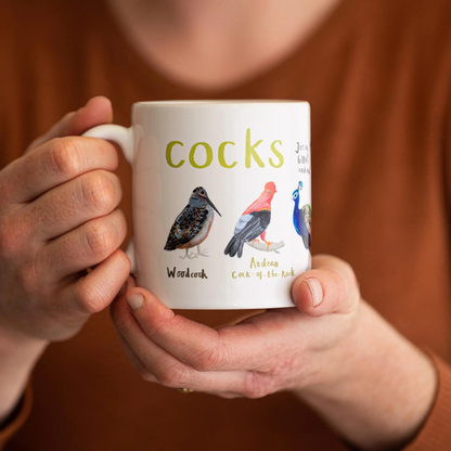 Cocks Bird Pun Fowl Language Rooster Coffee or Tea Mug