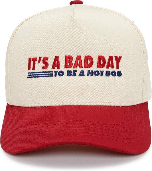 2-Tone Cap - It's A Bad Day To Be A Hotdog - Red/Beige