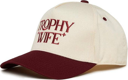 Two Tone Cap -  Trophy Wife - Burgundy/Beige