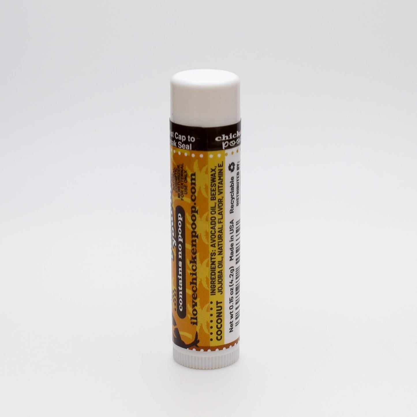 Chicken Poop® COCONUT Lip Balm, All Natural 24ct BOWL REFILL