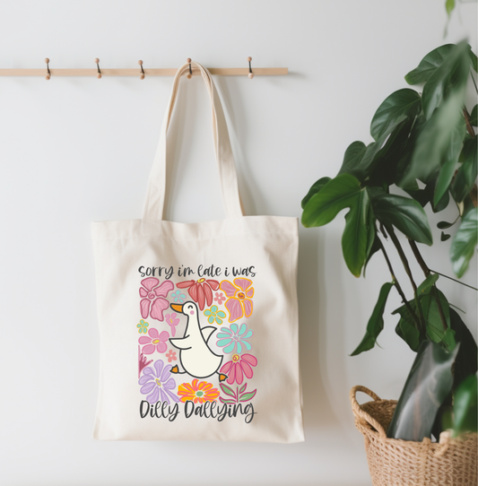 Dilly Dallying Canvas Tote Bag