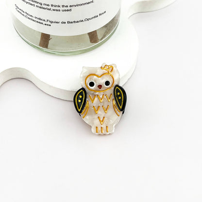 Cute Mini Owl Hair Claw  Acetate Animal Hair Clip
