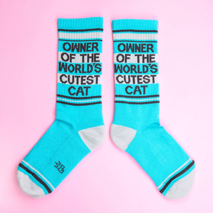 Owner Of The World's Cutest Cat Gym Crew Socks