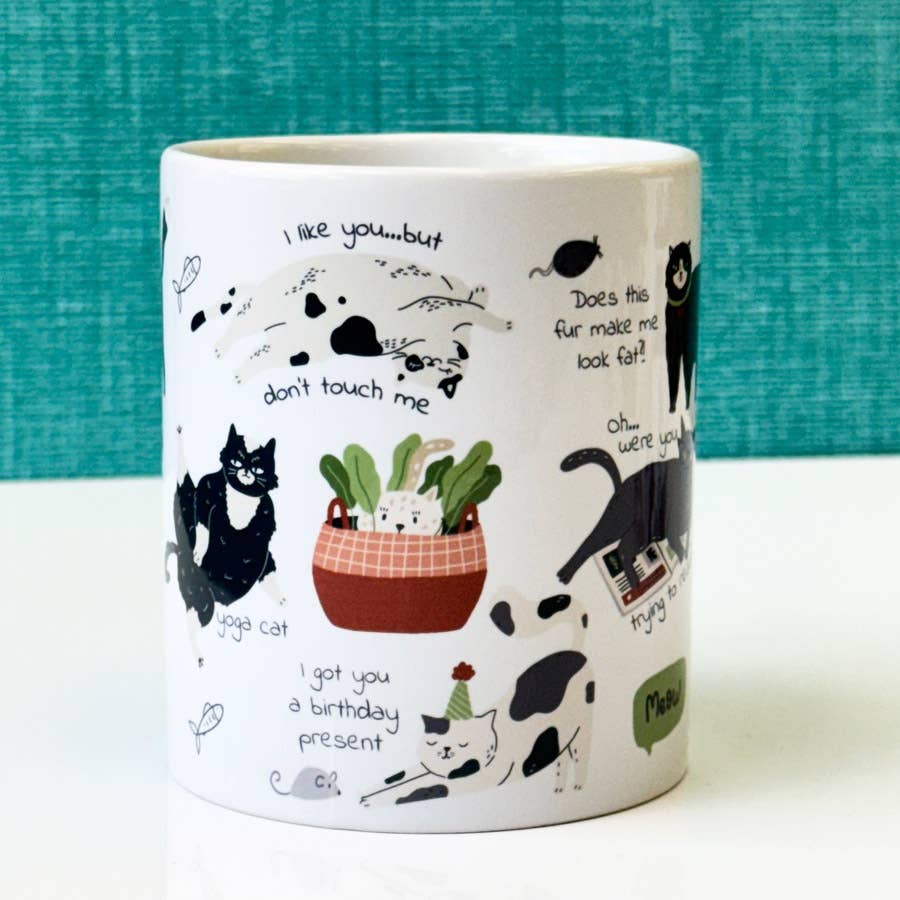 Feisty Felines Coffee Tea Mug - Cats with Attitude