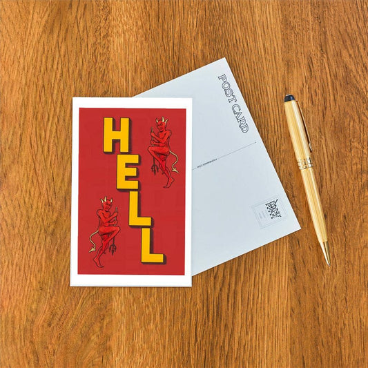 Postcard AM-415 Hell, Two Devils