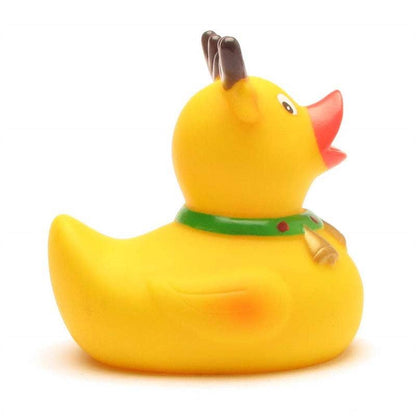 Christmas rubber duck reindeer with bell - rubber duck